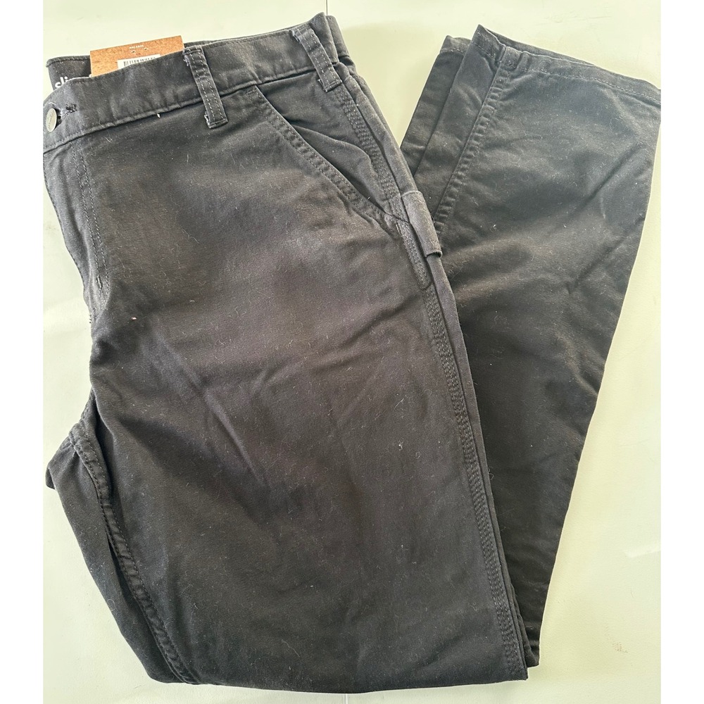Carhartt Womens Crawford Slim Fit Skinny Leg Rugged Flex Pants Black 16 Regular